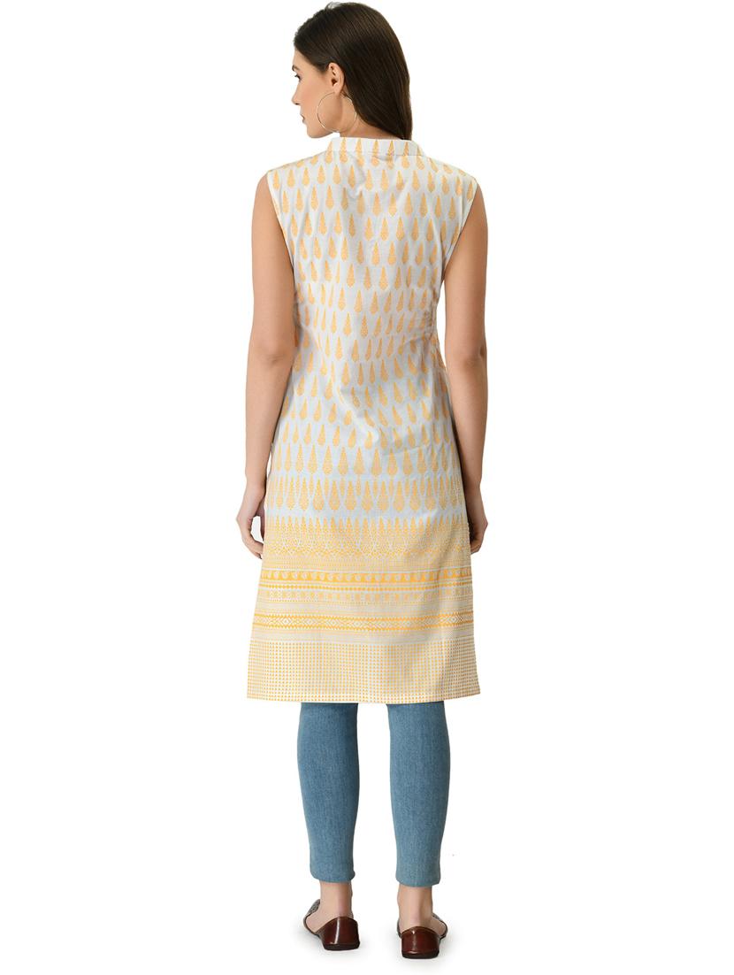 women sleeveless printed kurta - 21244785 - Standard Image - 2