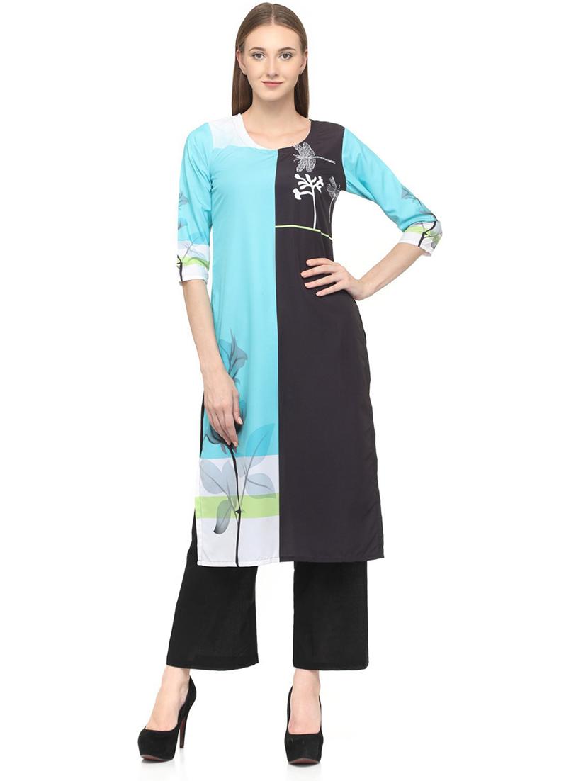women three quarter sleeve printed kurta - 21244795 - Zoom Image - 0