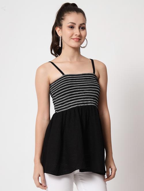 black viscose regular top - 21244935 - Standard Image - 0