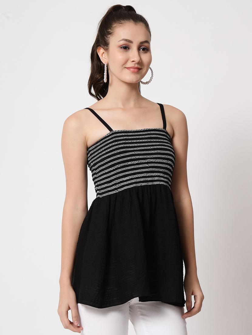 black viscose regular top - 21244935 - Zoom Image - 0