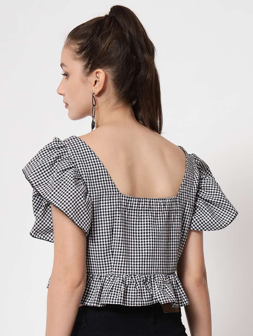 multi colored cotton crop top - 21244940 - Standard Image - 2