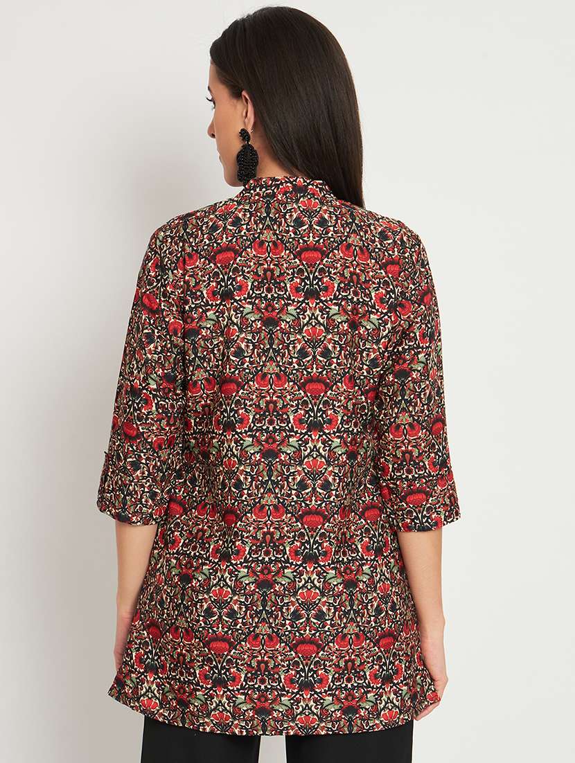 multi colored crepe regular tunic - 21244942 -  Standard Image - 2