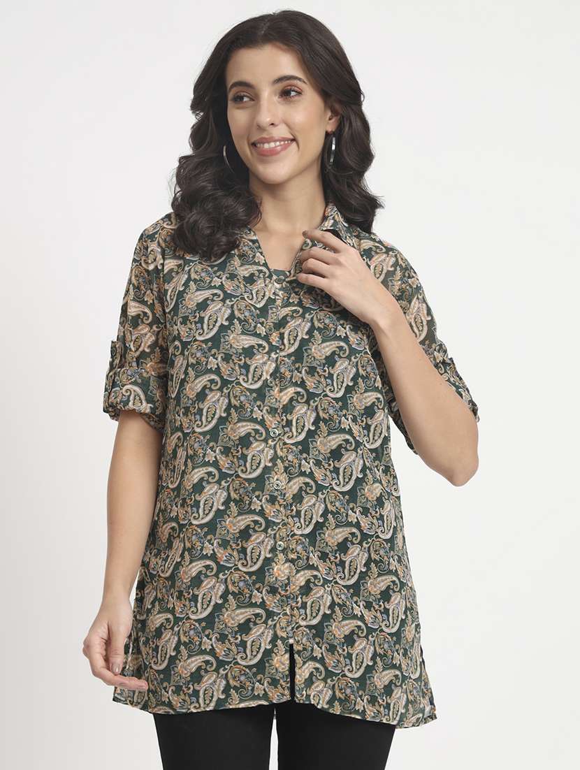 women collared printed regular shirt - 21244966 - Zoom Image - 0