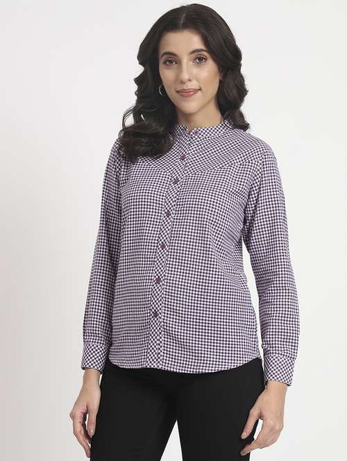 women checks regular shirt - 21244969 - Standard Image - 0