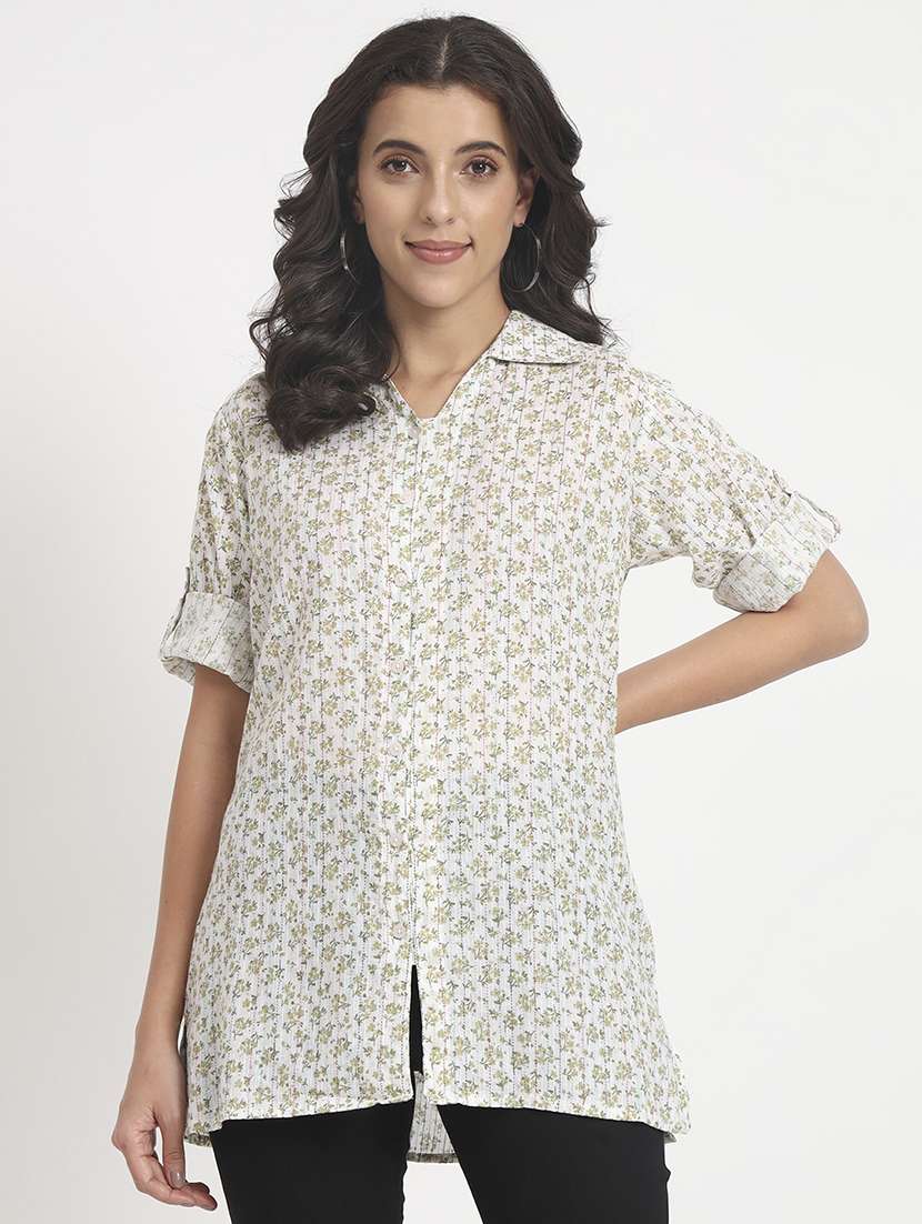 women collared printed regular shirt - 21244979 -  Zoom Image - 0
