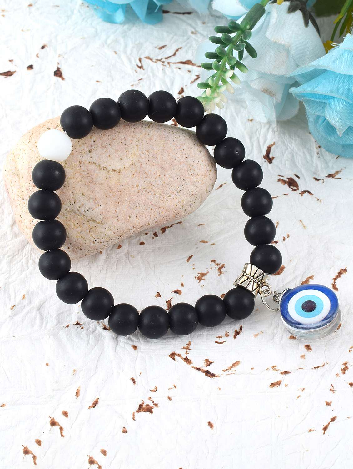 black brass beaded bracelet