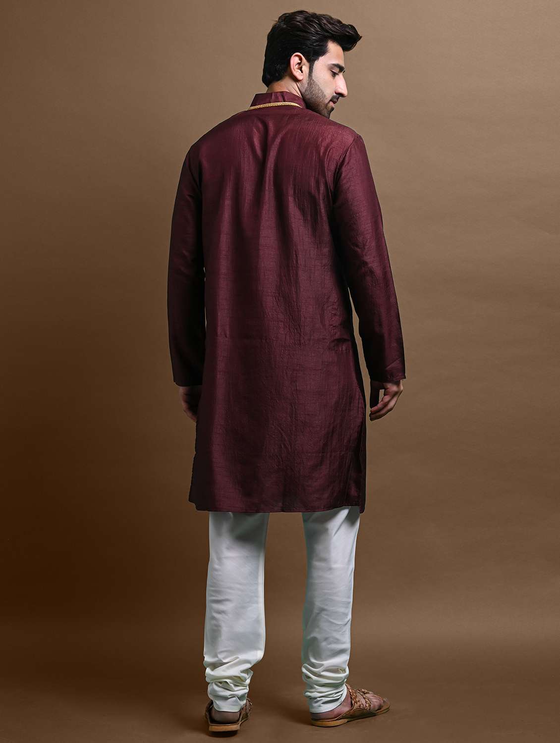 men mandarin neck long kurta  - 21245032 -  Standard Image - 2