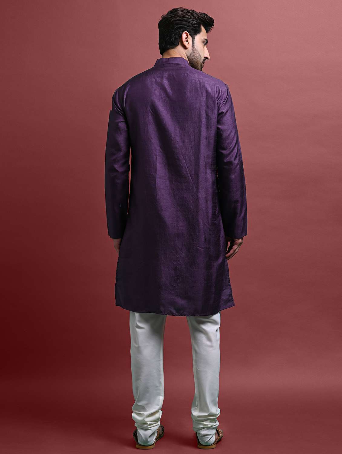 men mandarin neck long kurta  - 21245041 -  Standard Image - 2