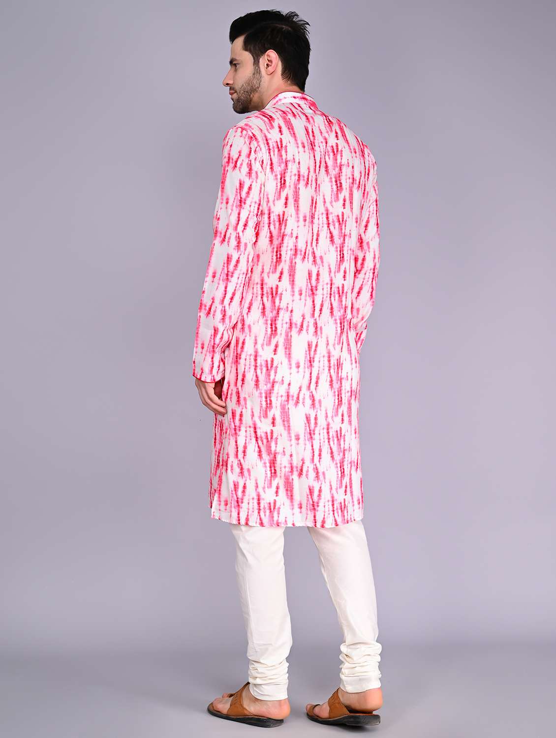 men mandarin neck printed long kurta - 21245131 -  Standard Image - 2