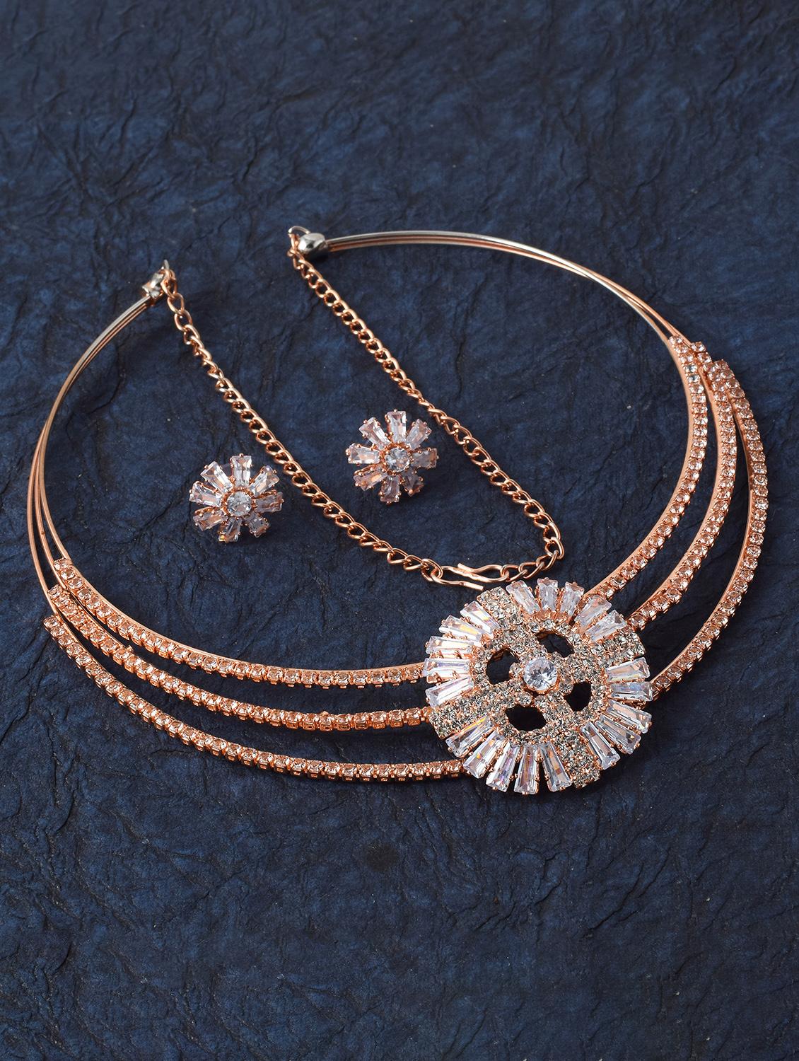 pink brass choker necklace - 21245239 - Zoom Image - 0
