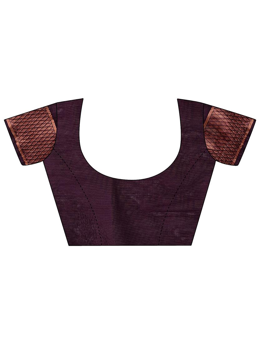 women maroon self design banarasi saree - 21245620 - Standard Image - 2