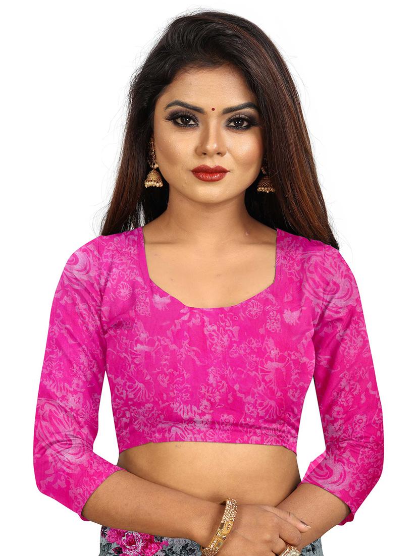 women floral printed saree with blouse - 21246319 - Standard Image - 2