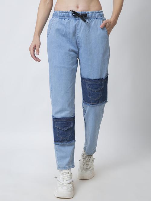 women light blue cotton jeans - 21246651 - Standard Image - 0