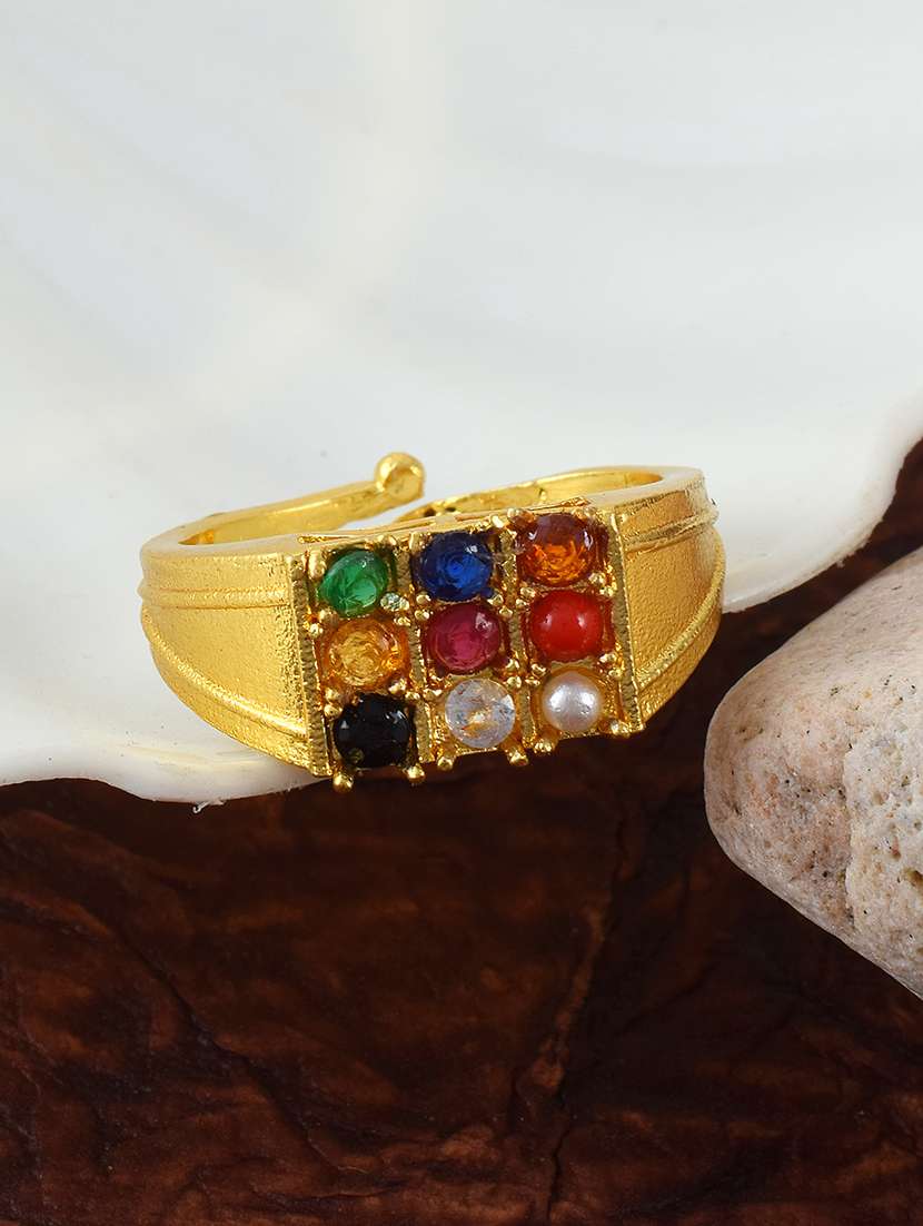 gold brass finger ring