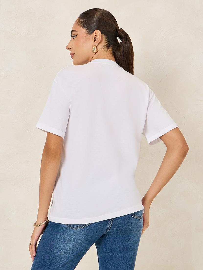 women round neck oversized t-shirt - 21246983 - Standard Image - 2
