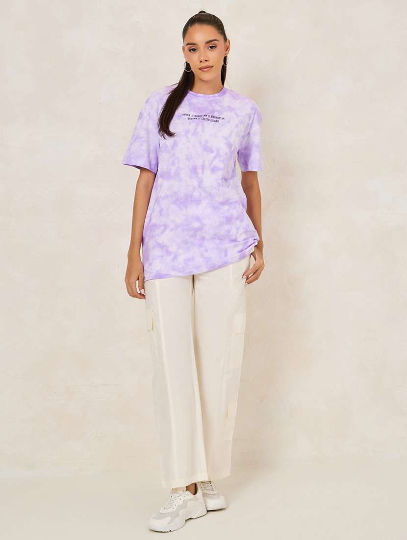 women round neck oversized t-shirt - 21246987 -  Standard Image - 2