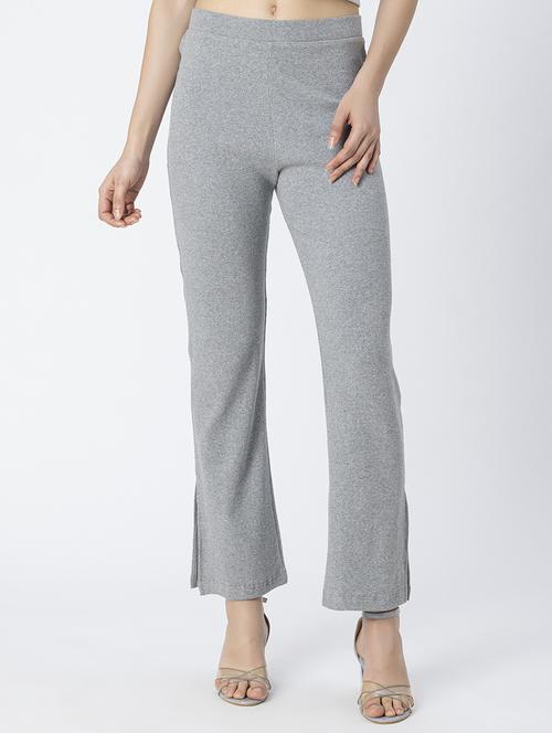 grey jersey bootcut trouser - 21247045 - Standard Image - 0