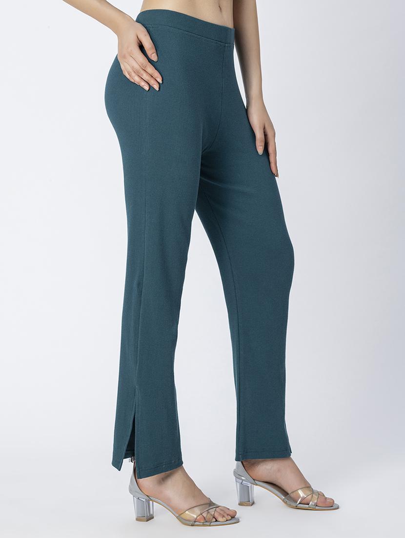 teal blue jersey bootcut trouser - 21247046 - Standard Image - 2