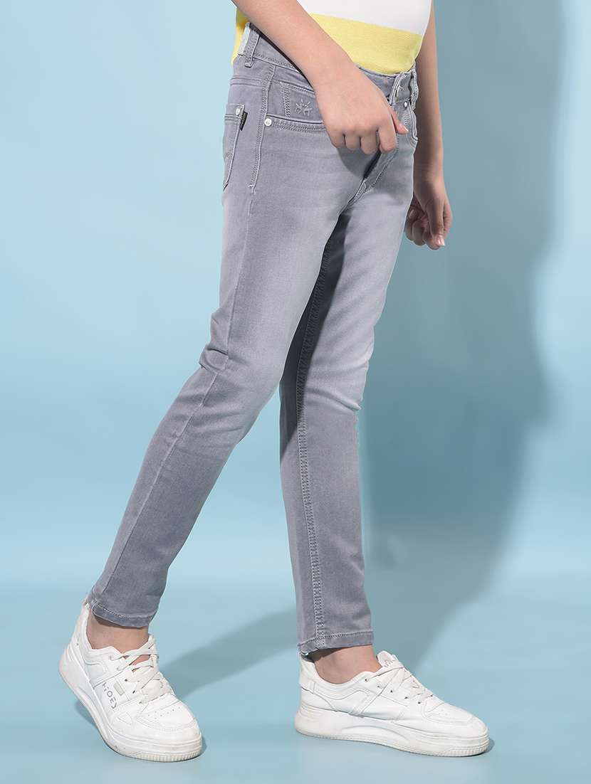 boys mid rise plain denim jeans - 21247073 -  Standard Image - 2