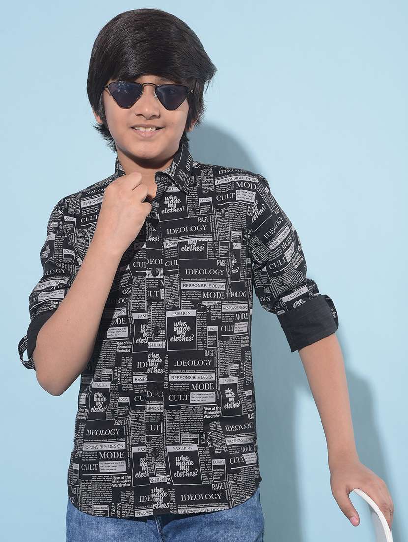 boys long sleeved cotton shirt - 21247115 -  Standard Image - 2