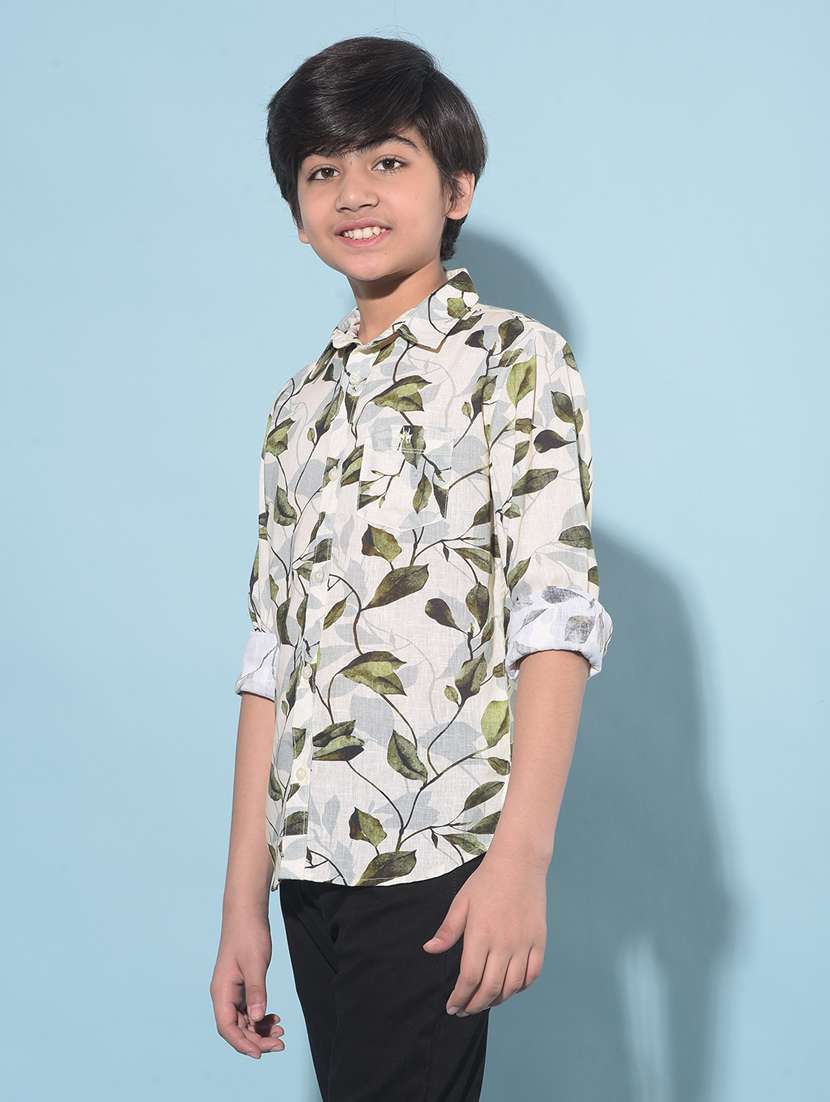 boys long sleeved printed shirt