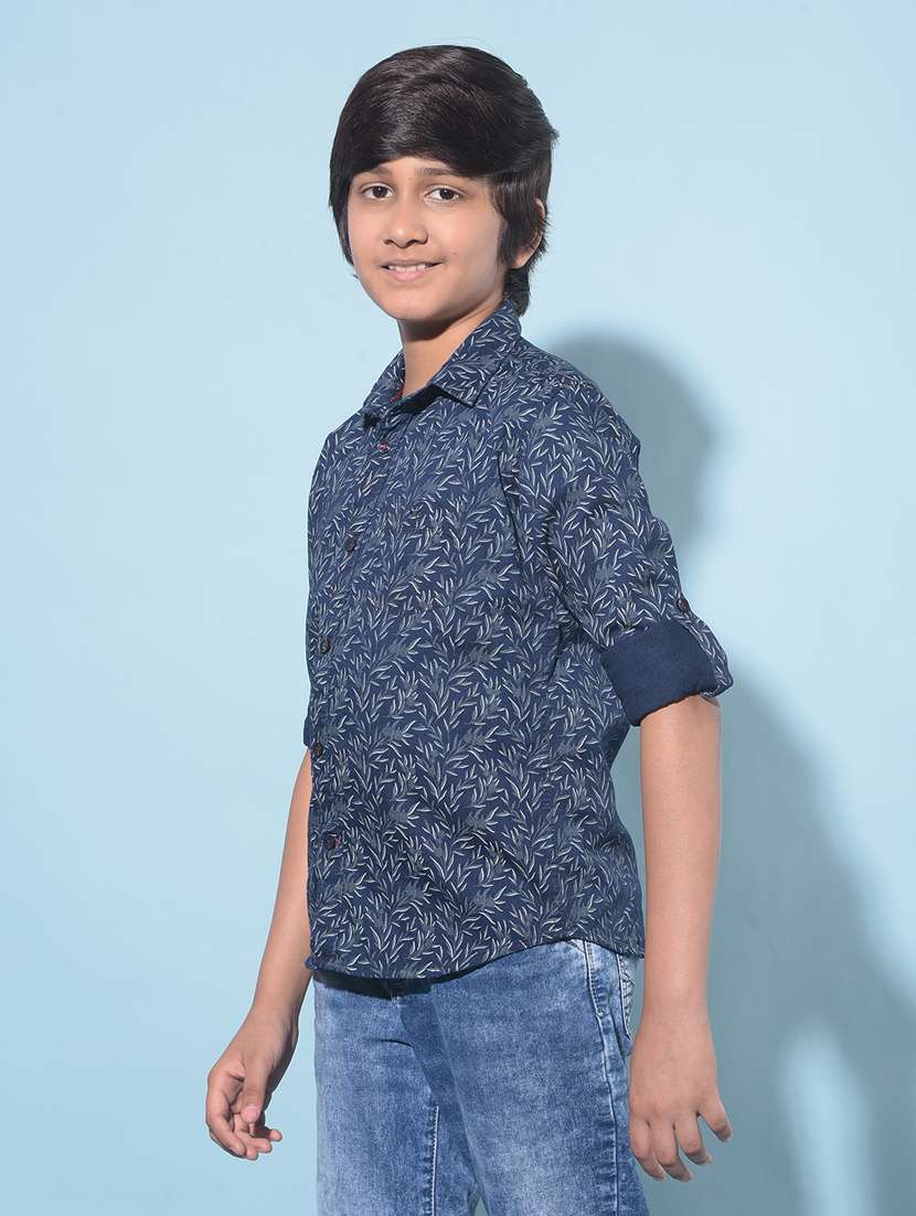 navy blue cotton shirt - 21247134 -  Standard Image - 2