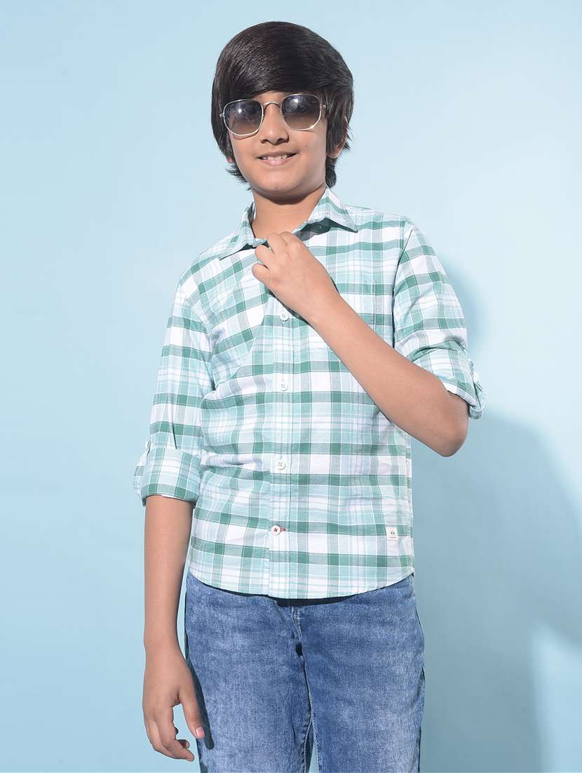 boys long sleeved cotton shirt