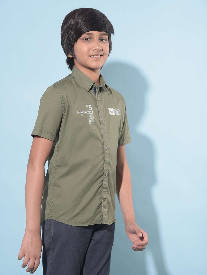boys short sleeved cotton shirt - 21247157 -  Standard Image - 2