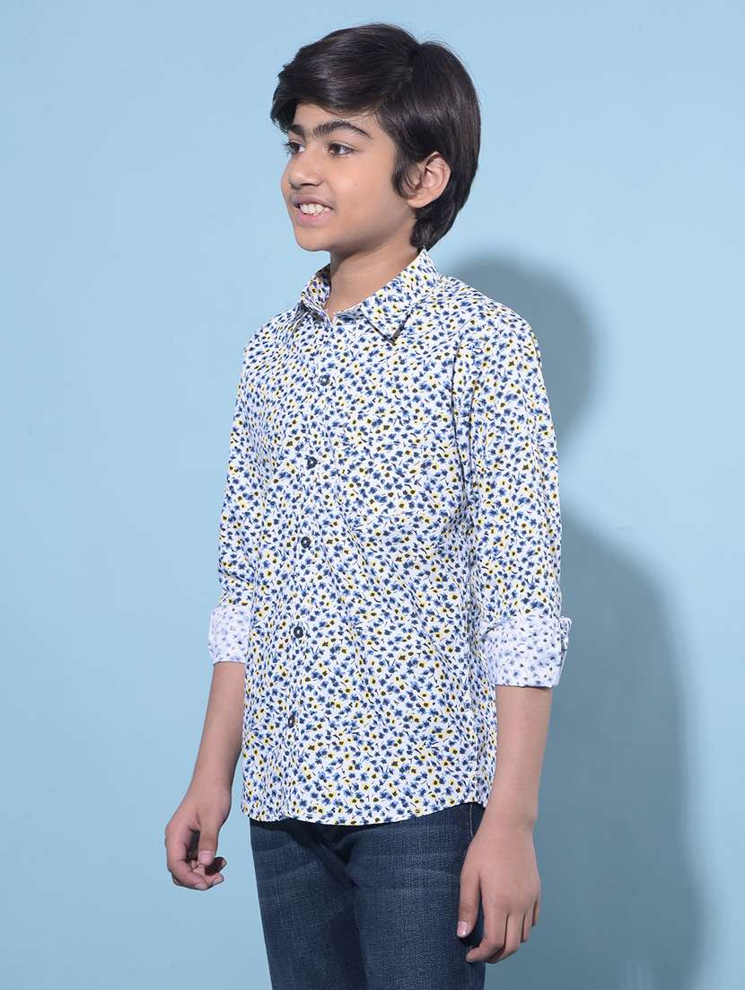 boys long sleeved cotton shirt