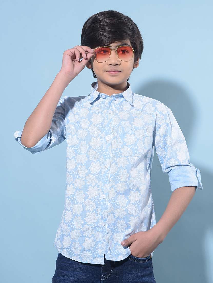 boys long sleeved cotton shirt