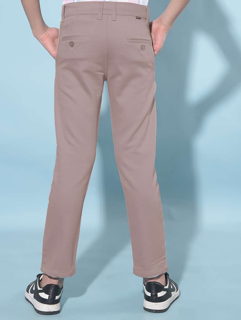 men solid cotton chinos trouser - 21247210 -  Standard Image - 2