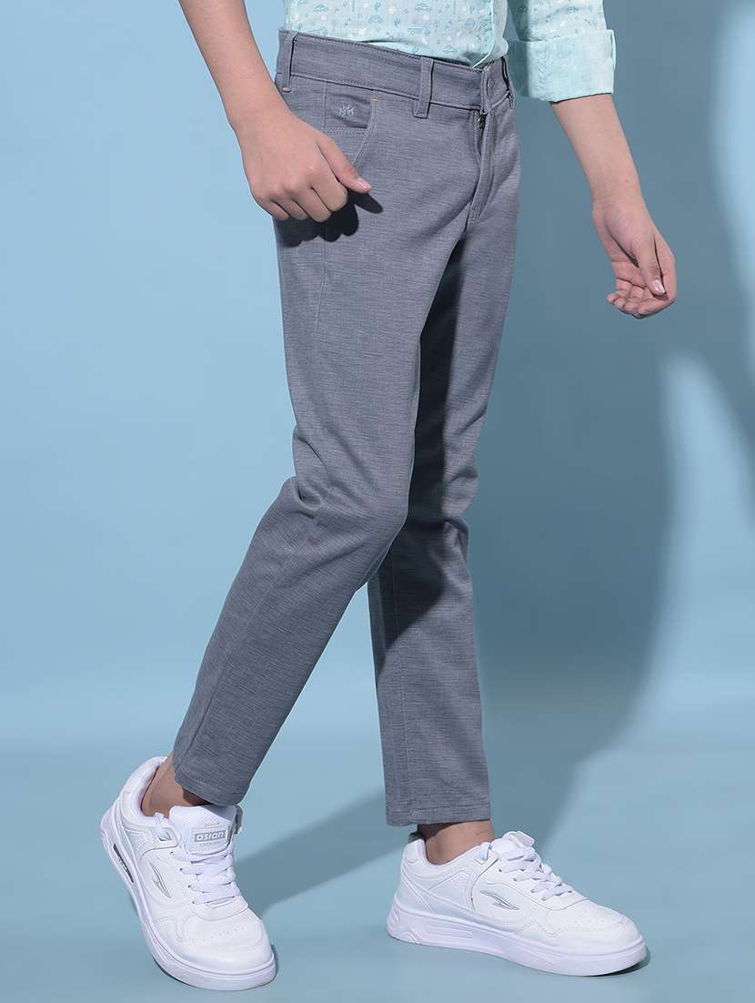 blue cotton chinos trouser - 21247219 -  Standard Image - 2