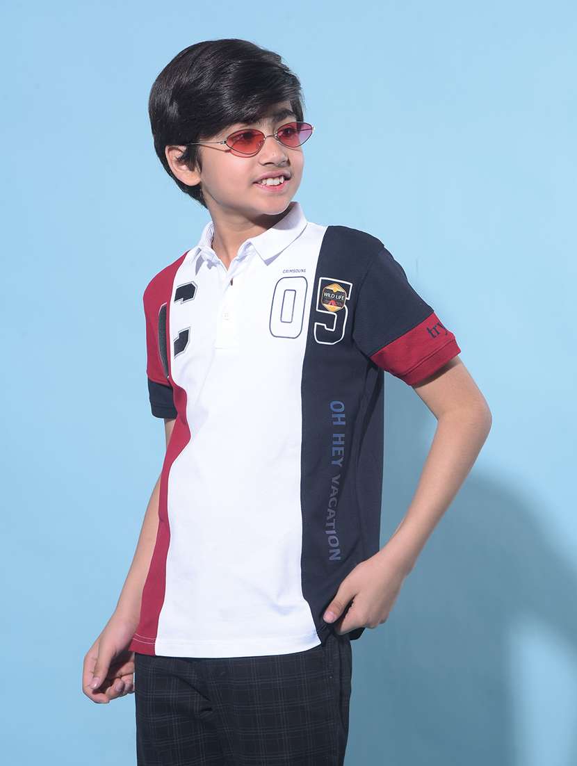 boys short sleeved cotton t-shirt