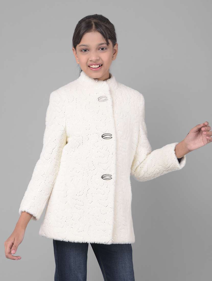 white polyester regular coat