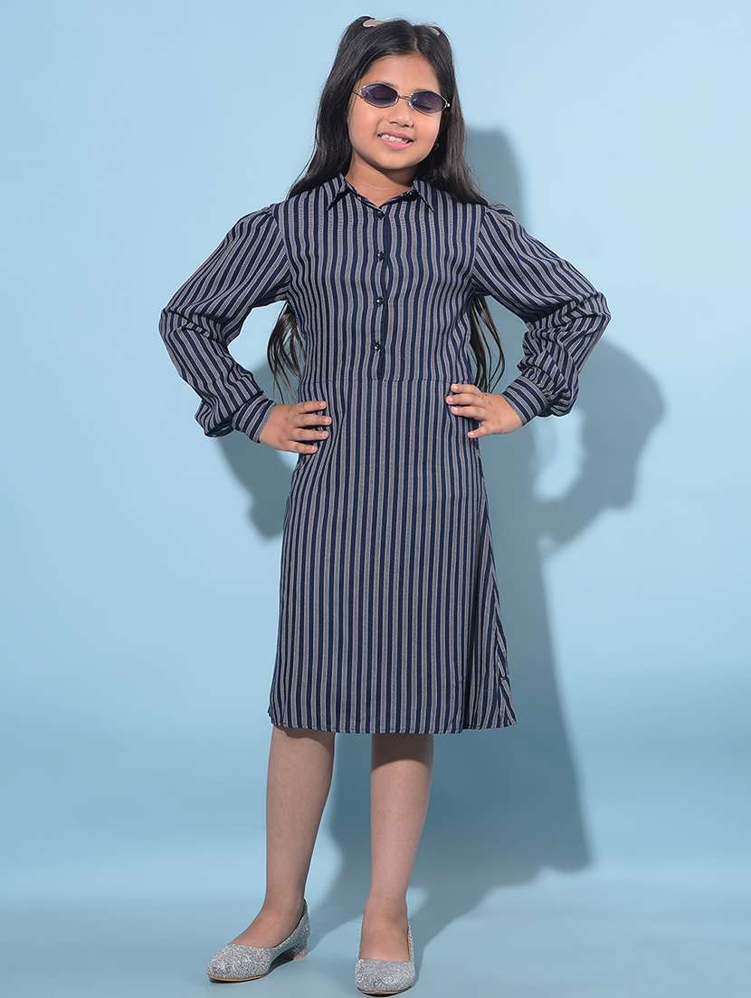 navy blue viscose frock