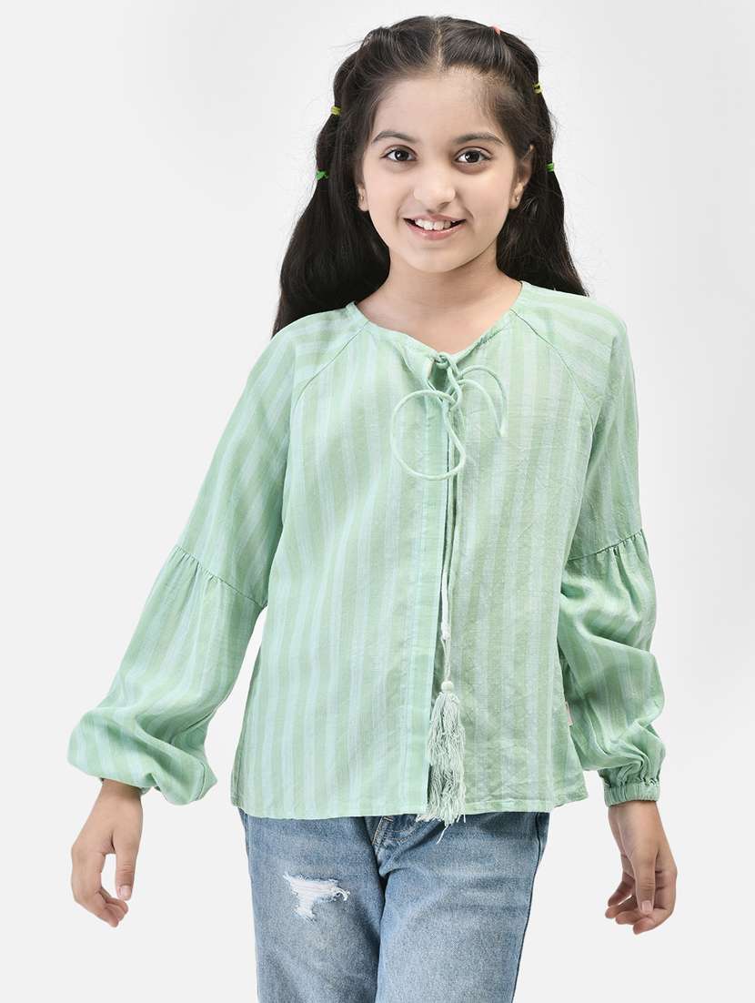 green viscose top