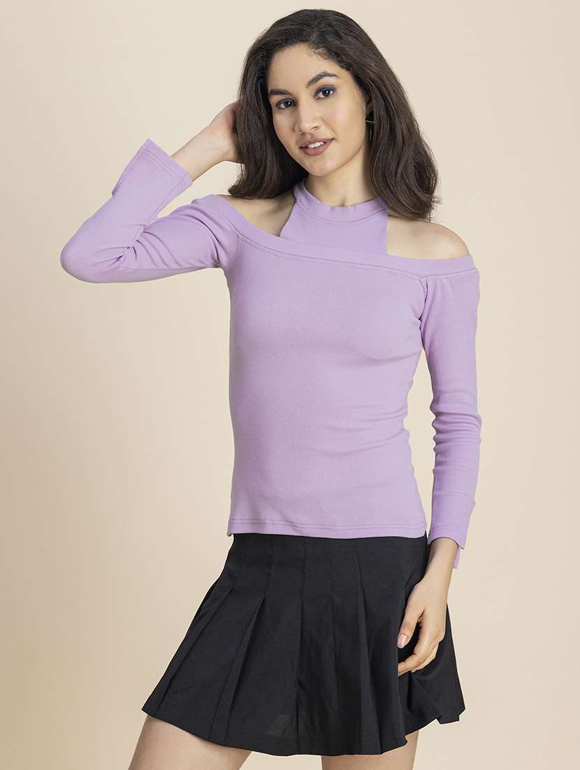 women solid long sleeves regular top - 21247411 -  Standard Image - 2