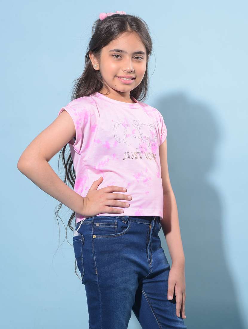 pink cotton regular tee - 21247431 - Standard Image - 2