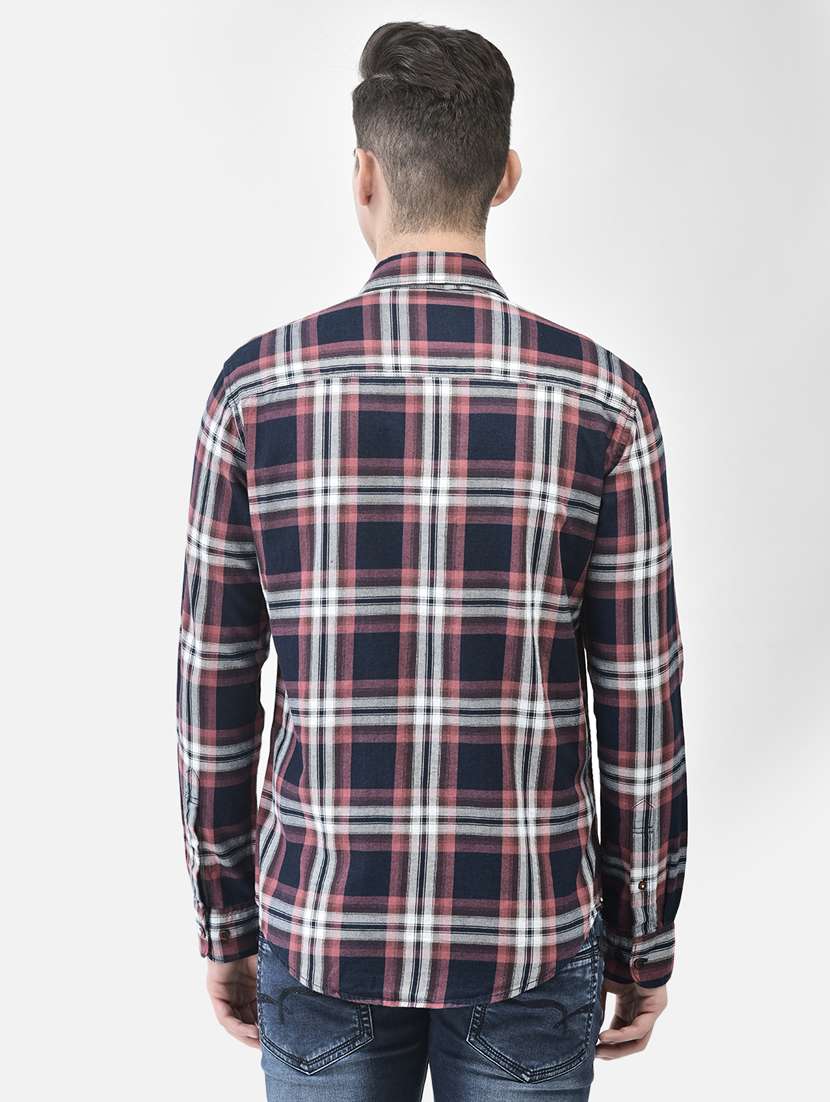 Men Check Print Casual Shirt - 21247513 -  Standard Image - 2