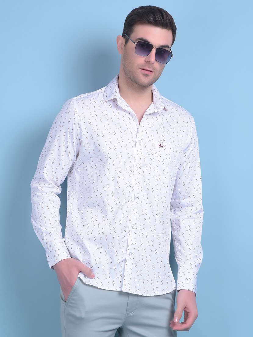 men printed casual shirt