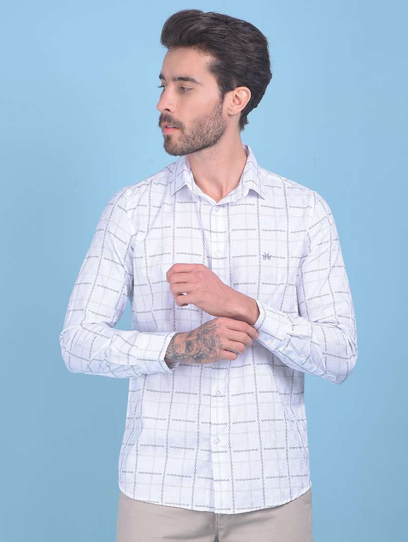 men printed casual shirt