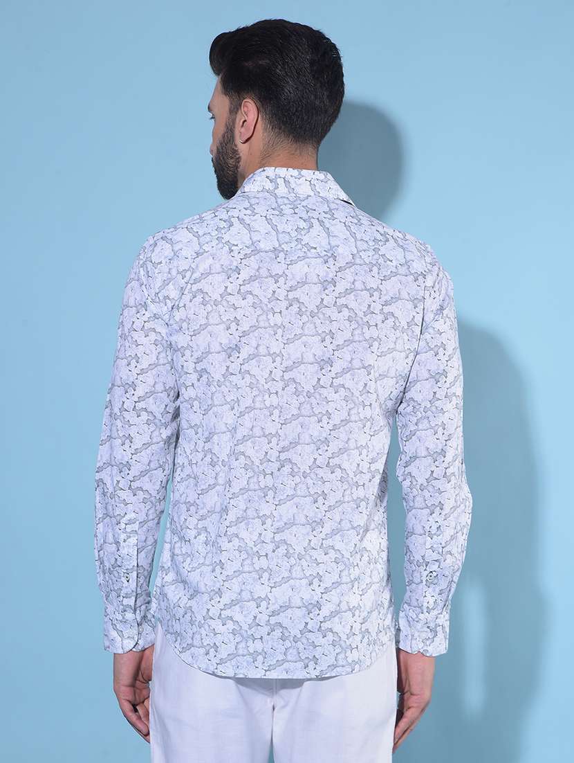 grey printed casual shirt - 21247602 - Standard Image - 2