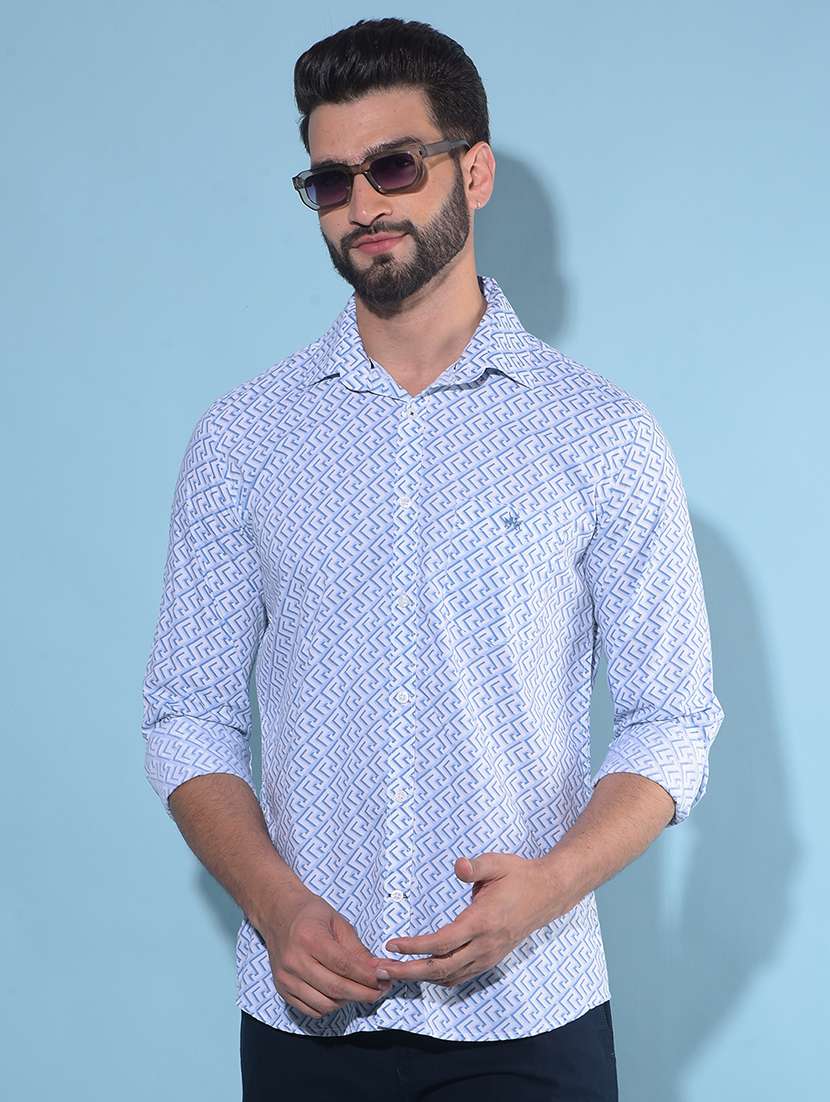 men printed casual shirt