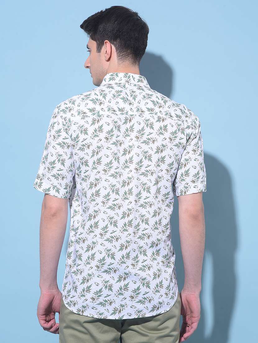 men printed short sleeve casual shirt - 21247692 - Standard Image - 2