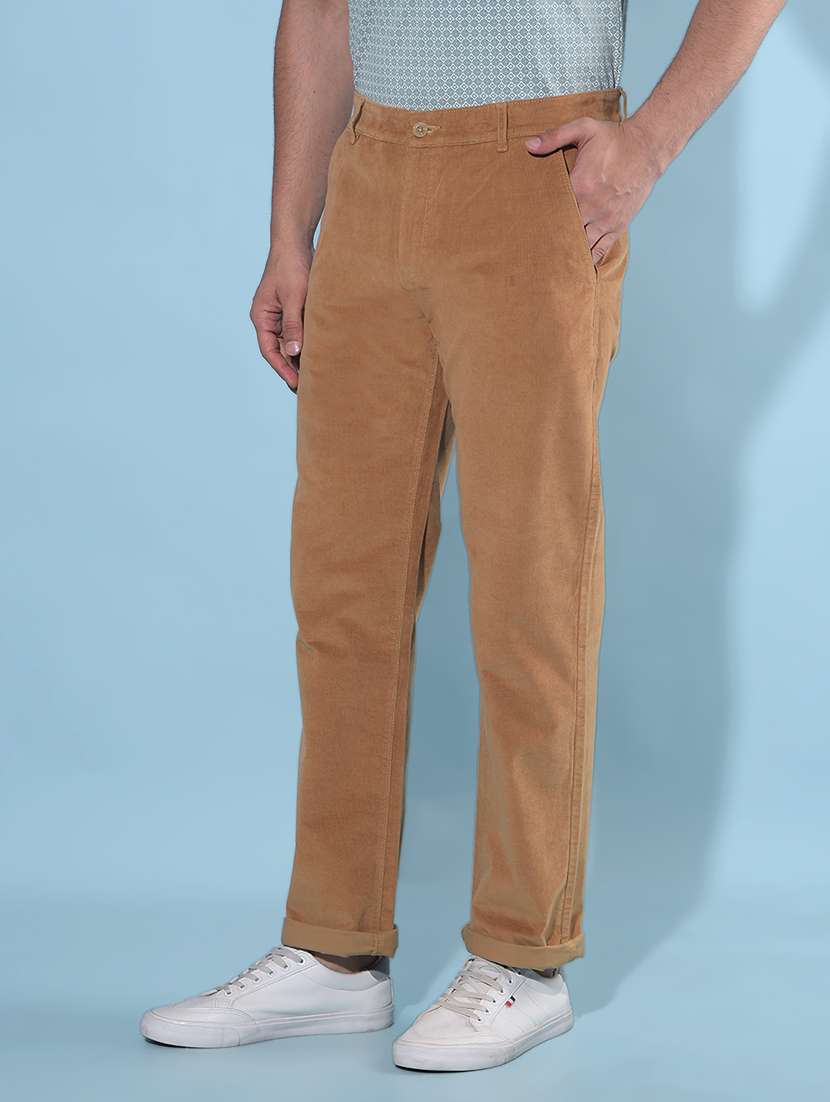 men solid mid rise chinos - 21247834 -  Standard Image - 2