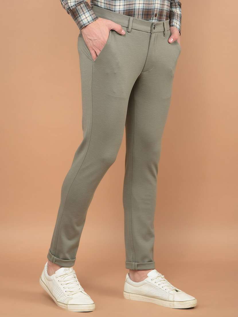 men solid mid rise chinos - 21247851 -  Standard Image - 2