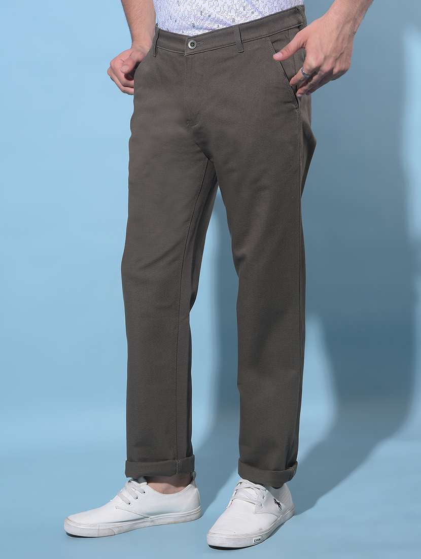 men mid rise cotton flat front casual trouser - 21247865 -  Standard Image - 2