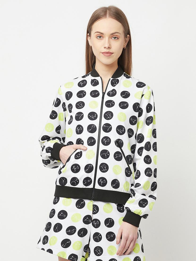 white cotton bomber jacket - 21247977 - Zoom Image - 0
