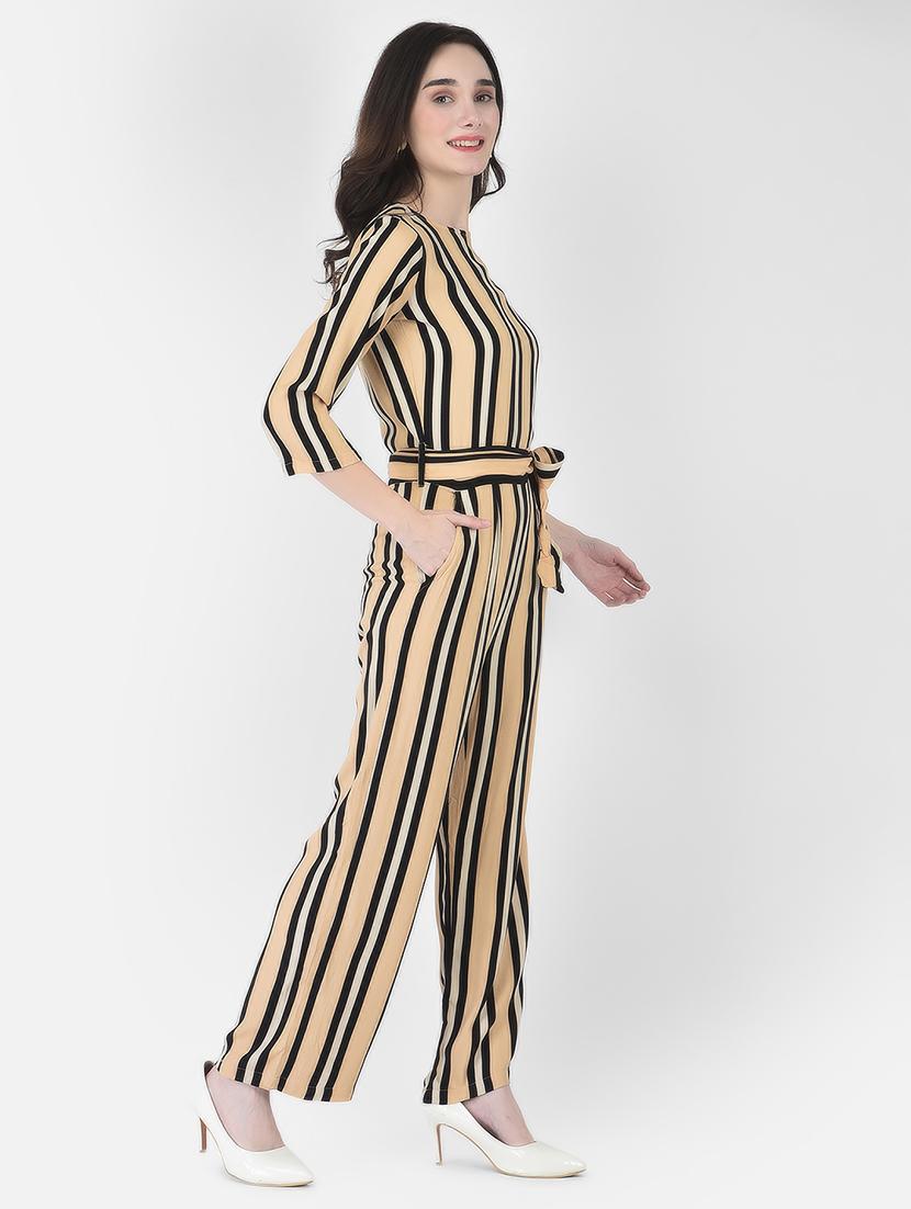 orange viscose full leg jumpsuit - 21248004 - Standard Image - 2