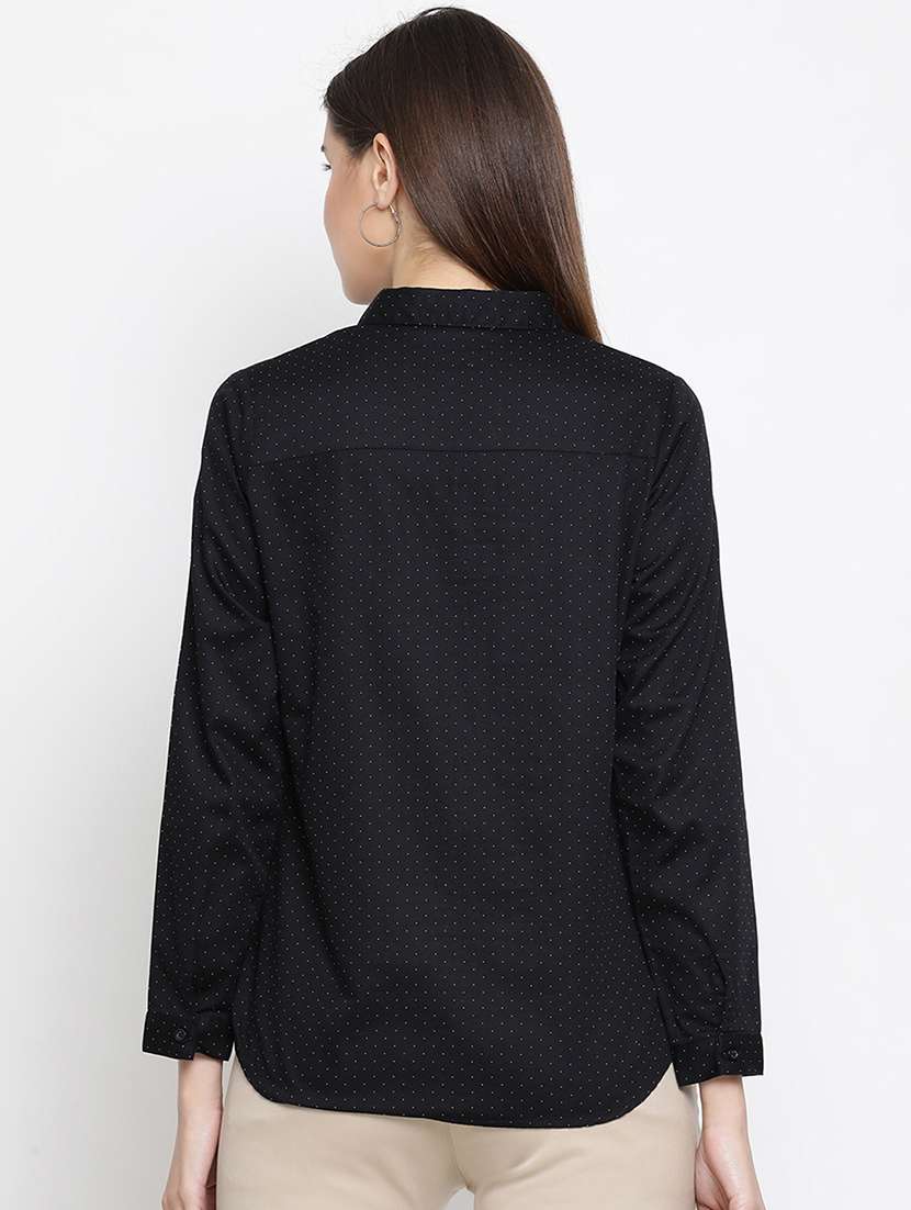 black cotton regular shirt - 21248028 -  Standard Image - 2